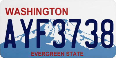 WA license plate AYF3738