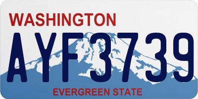 WA license plate AYF3739