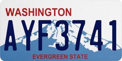 WA license plate AYF3741