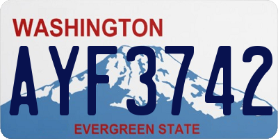 WA license plate AYF3742