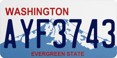 WA license plate AYF3743