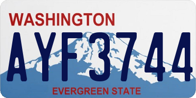 WA license plate AYF3744