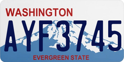 WA license plate AYF3745