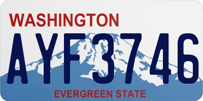 WA license plate AYF3746