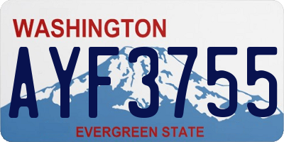 WA license plate AYF3755