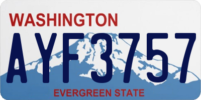 WA license plate AYF3757