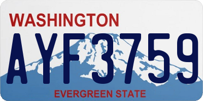 WA license plate AYF3759