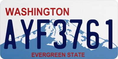 WA license plate AYF3761