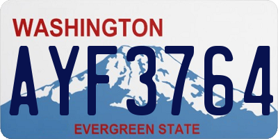 WA license plate AYF3764