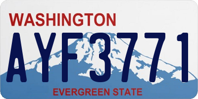 WA license plate AYF3771