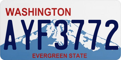 WA license plate AYF3772