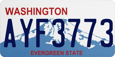 WA license plate AYF3773