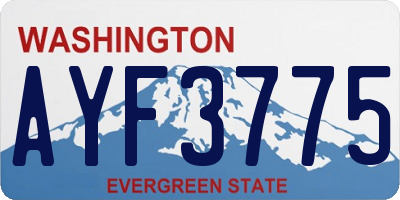 WA license plate AYF3775