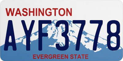 WA license plate AYF3778