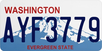 WA license plate AYF3779