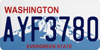 WA license plate AYF3780