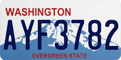 WA license plate AYF3782