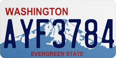 WA license plate AYF3784