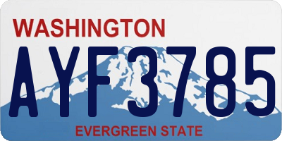 WA license plate AYF3785