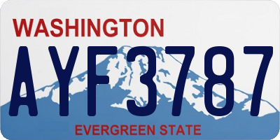 WA license plate AYF3787