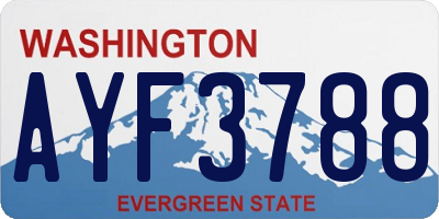 WA license plate AYF3788