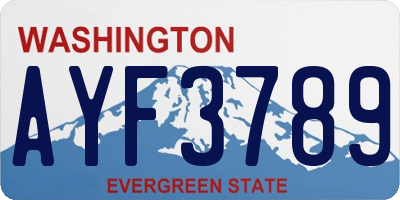 WA license plate AYF3789