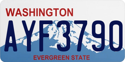 WA license plate AYF3790