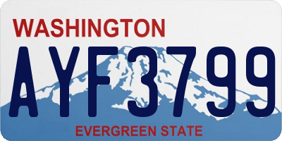 WA license plate AYF3799