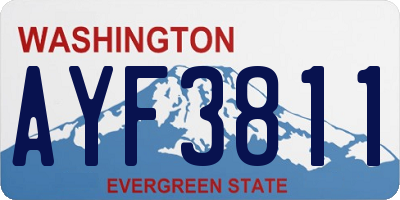 WA license plate AYF3811