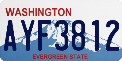 WA license plate AYF3812