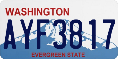 WA license plate AYF3817