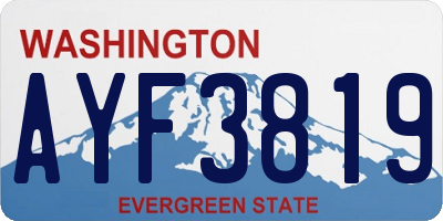 WA license plate AYF3819