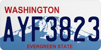 WA license plate AYF3823