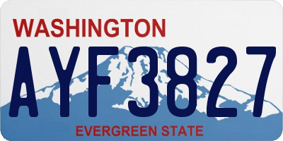 WA license plate AYF3827