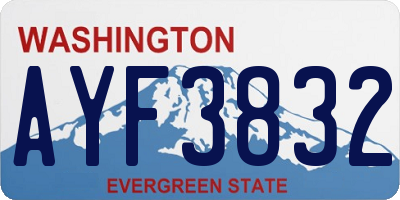 WA license plate AYF3832