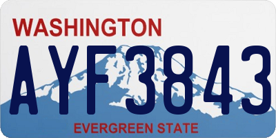 WA license plate AYF3843