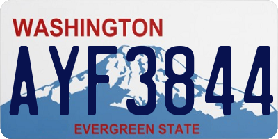 WA license plate AYF3844