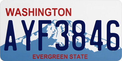 WA license plate AYF3846