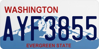 WA license plate AYF3855