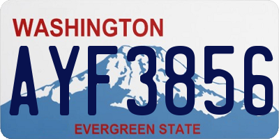 WA license plate AYF3856