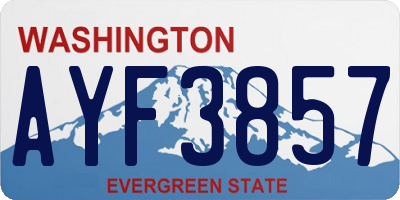 WA license plate AYF3857
