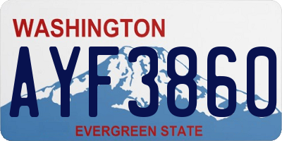 WA license plate AYF3860
