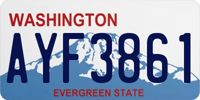 WA license plate AYF3861
