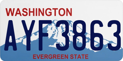 WA license plate AYF3863