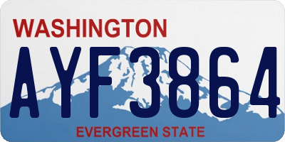 WA license plate AYF3864