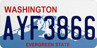 WA license plate AYF3866