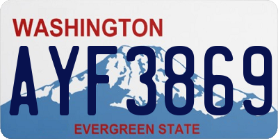 WA license plate AYF3869