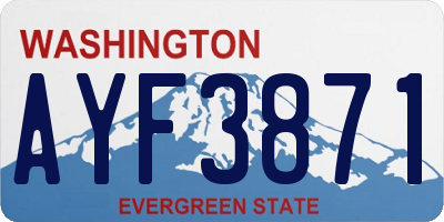 WA license plate AYF3871