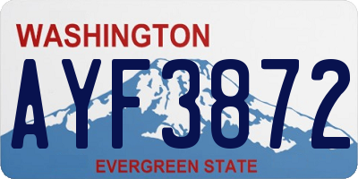 WA license plate AYF3872