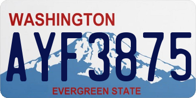 WA license plate AYF3875